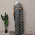 Gunmetal Grey French Chantilly Lace Saree