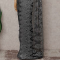 Gunmetal Grey French Chantilly Lace Saree