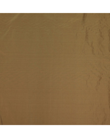 Olive Brown Plain Pure Raw Silk Fabric, 140 Cms Width, Made in India-D25991