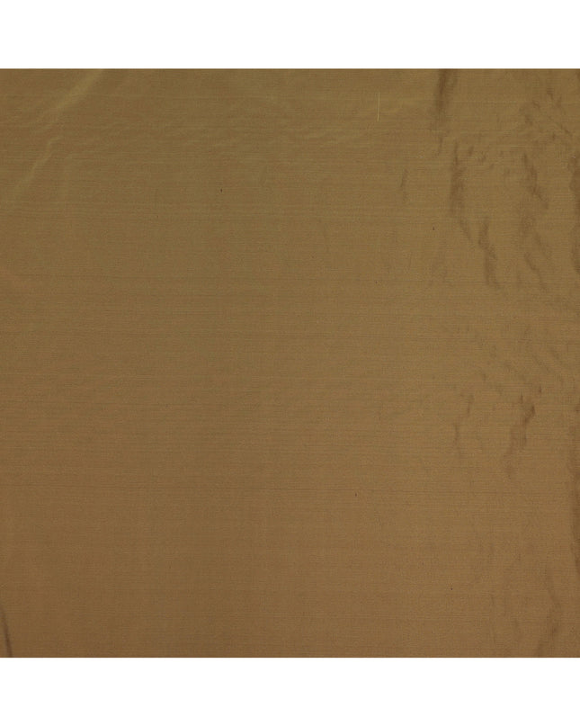 Olive Brown Plain Pure Raw Silk Fabric, 140 Cms Width, Made in India-D25991