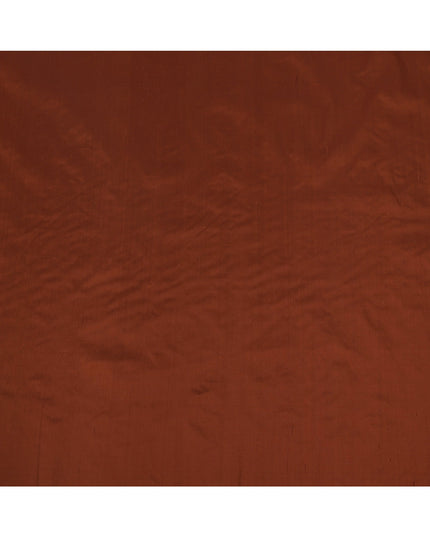 Brick Red Plain Pure Raw Silk Fabric, 140 Cms Width, Made in India-D25986