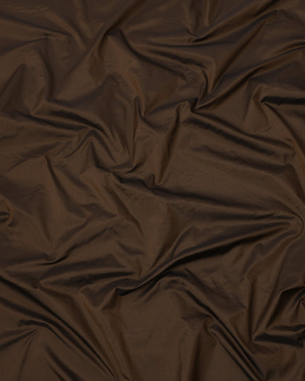 Brown Plain Pure Raw Silk Fabric, 140 Cms Width, Made in India-D25978