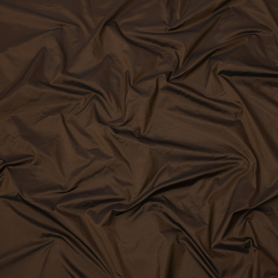 Brown Plain Pure Raw Silk Fabric, 140 Cms Width, Made in India-D25978