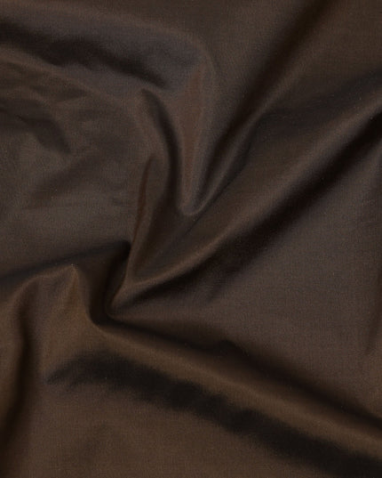 Brown Plain Pure Raw Silk Fabric, 140 Cms Width, Made in India-D25978