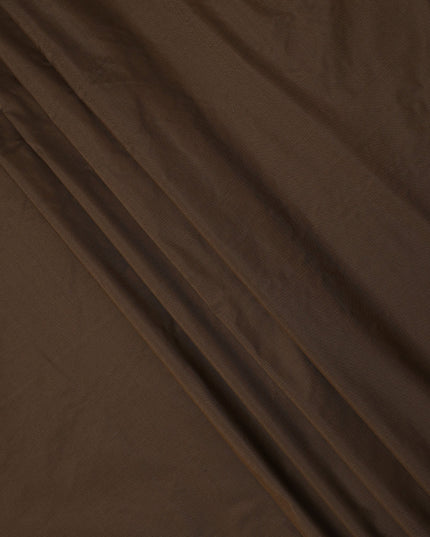 Brown Plain Pure Raw Silk Fabric, 140 Cms Width, Made in India-D25978
