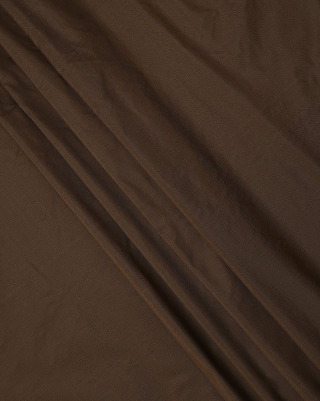 Brown Plain Pure Raw Silk Fabric, 140 Cms Width, Made in India-D25978