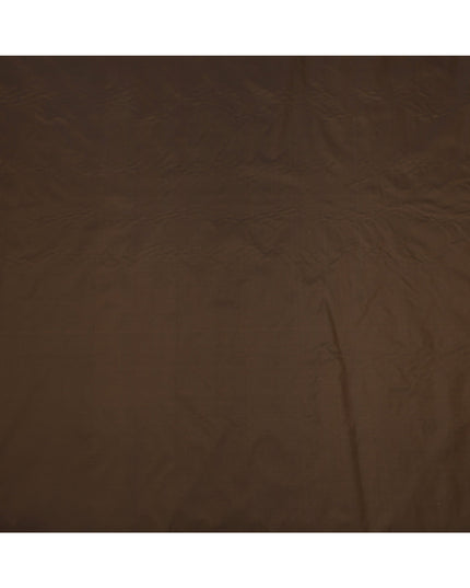 Brown Plain Pure Raw Silk Fabric, 140 Cms Width, Made in India-D25978