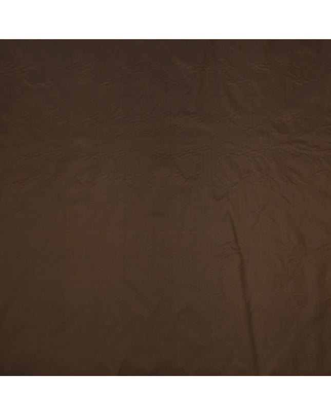 Brown Plain Pure Raw Silk Fabric, 140 Cms Width, Made in India-D25978