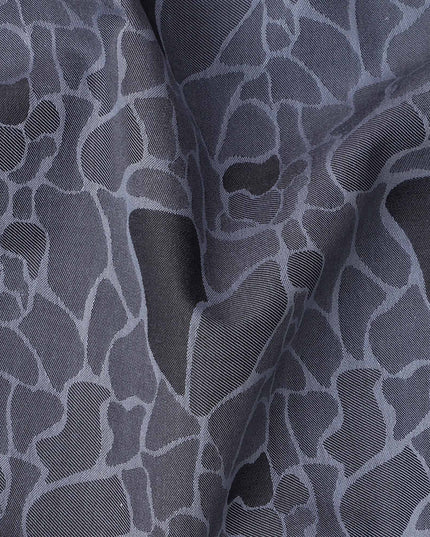 Slate Grey Abstract Print Cotton Shirting Fabric, Width 150 Cms, Made in Japan-D26062