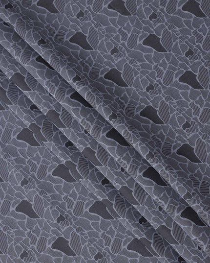 Slate Grey Abstract Print Cotton Shirting Fabric, Width 150 Cms, Made in Japan-D26062