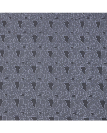 Slate Grey Abstract Print Cotton Shirting Fabric, Width 150 Cms, Made in Japan-D26062