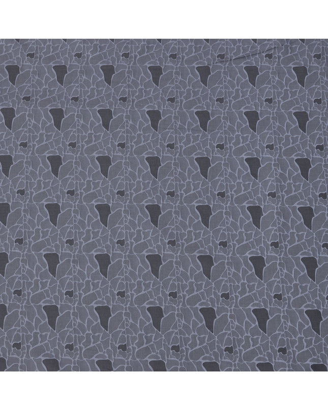 Slate Grey Abstract Print Cotton Shirting Fabric, Width 150 Cms, Made in Japan-D26062