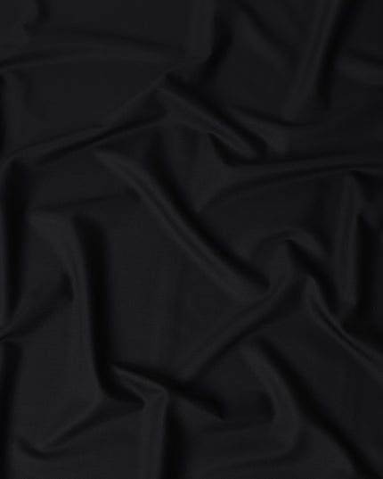 Jet Black Merino Wool Suiting Piece 150cm | Regal Fabrics