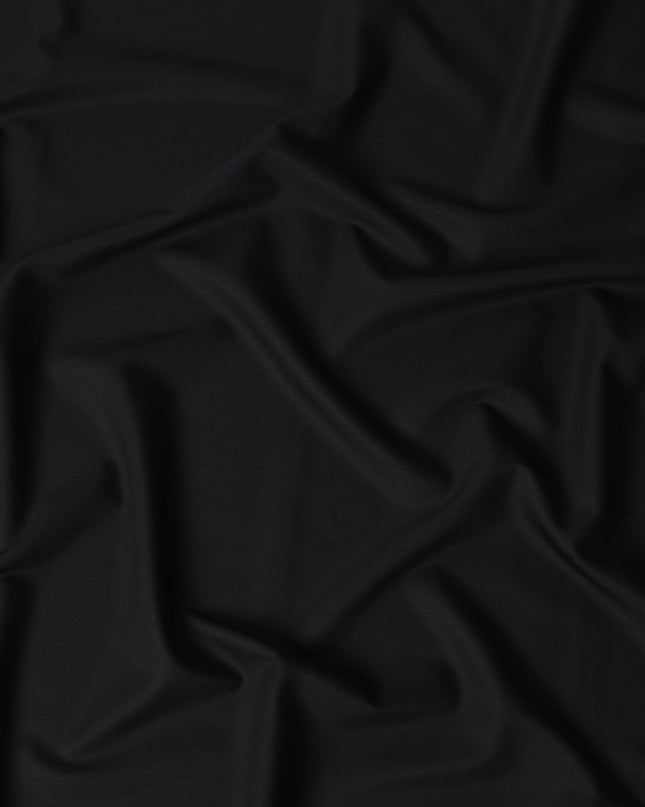 Jet Black Merino Wool Suiting Piece 150cm | Regal Fabrics
