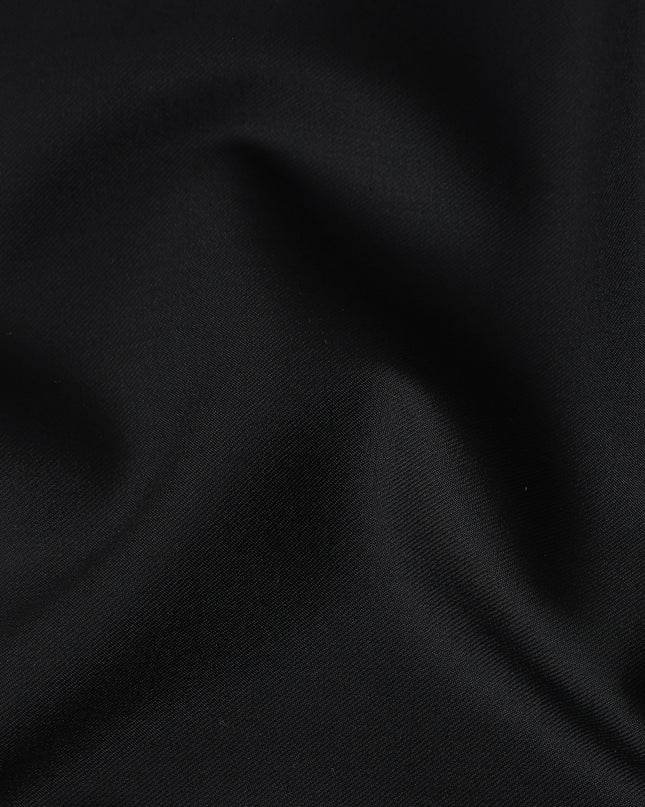 Jet Black Merino Wool Suiting Piece 150cm | Regal Fabrics