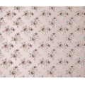Baby Pink Floral Allover Printed Premium Pure Silk Satin Fabric, 110 Cms, China-D27074