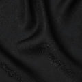 Black Self-Textured Jacquard Silk Crepe Fabric with Subtle Floral Weave and Smooth Lustrous Finish, 110 Cms Width, Made in China-D25889