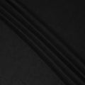 Black Self-Textured Jacquard Silk Crepe Fabric with Subtle Floral Weave and Smooth Lustrous Finish, 110 Cms Width, Made in China-D25889
