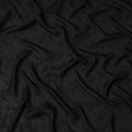 Black Self-Woven Leaf Pattern Silk Crepe Fabric with Subtle Matte Gloss Finish and Elegant Texture, 110 Cms Width, Made in China-D25890