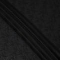 Black Self-Woven Leaf Pattern Silk Crepe Fabric with Subtle Matte Gloss Finish and Elegant Texture, 110 Cms Width, Made in China-D25890