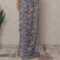 Grey Premium 2-Tone French Chantilly Lace Saree Fabric 5.5 Mtrs with 110 Cms Width – Imported from France-D25666