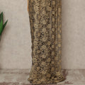 Black Gold 2Tone Premium French Chantilly Saree Lace 5.5 Mtrs 110 Cms Width France-D27783