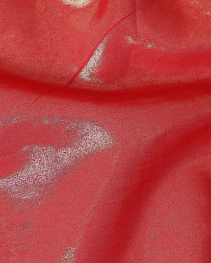 Red Cotton Voile Tissue Fabric 140cm India
