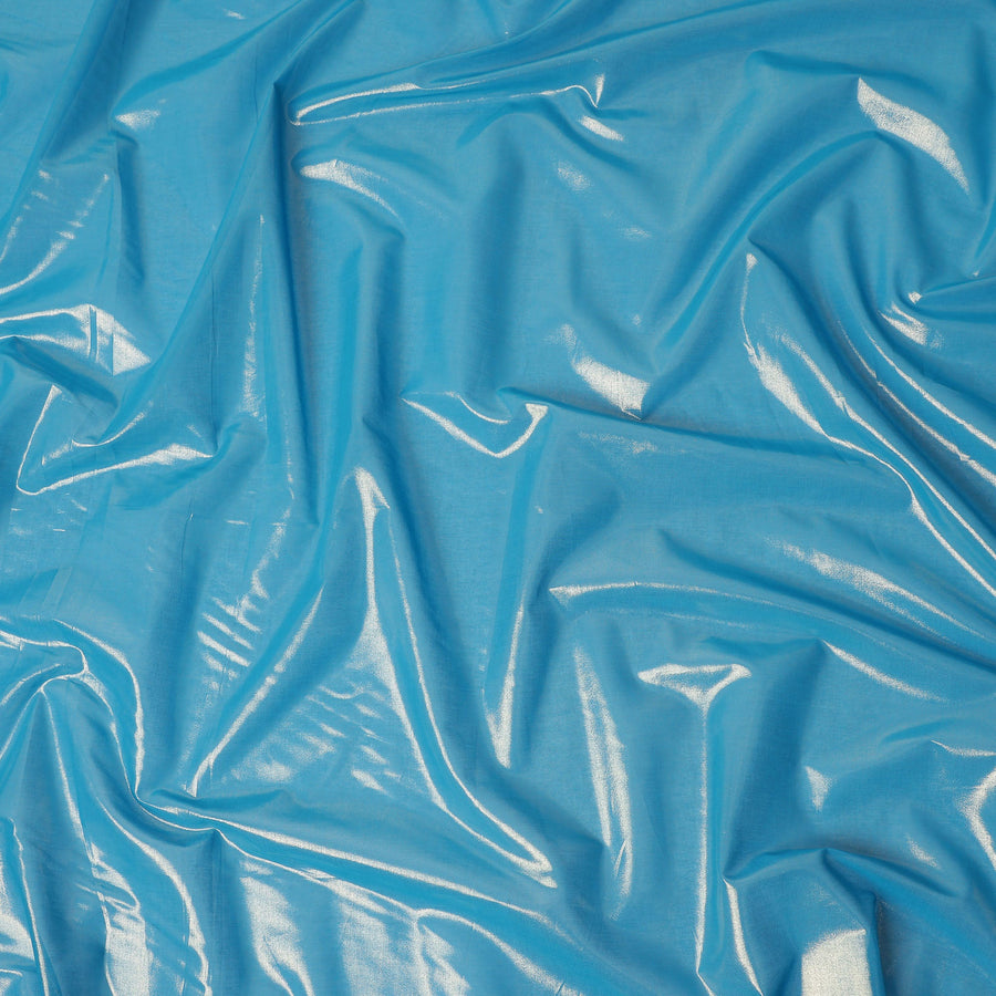 Blue Cotton Voile Tissue Fabric 140cm India