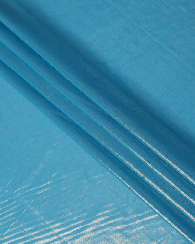Blue Cotton Voile Tissue Fabric 140cm India