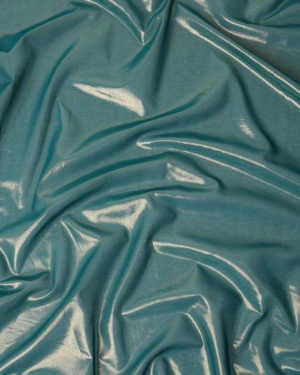 Teal Green Cotton Voile Tissue Fabric 140cm India
