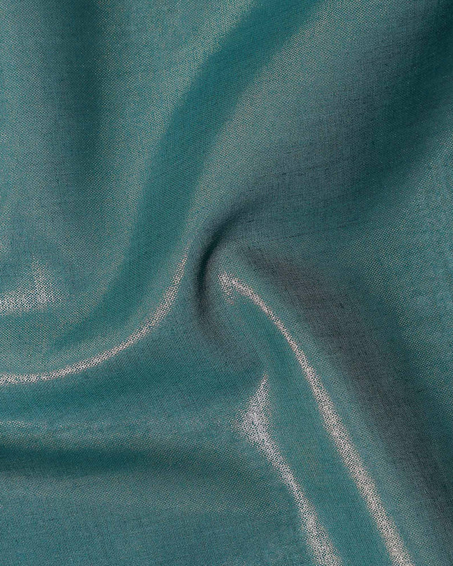 Teal Green Cotton Voile Tissue Fabric 140cm India