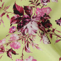 Green Floral Printed Viscose Crepe 110cm