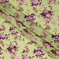 Green Floral Printed Viscose Crepe 110cm