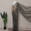 Antique Bronze French Chantilly Lace Saree