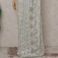 Opal White French Chantilly Lace Saree