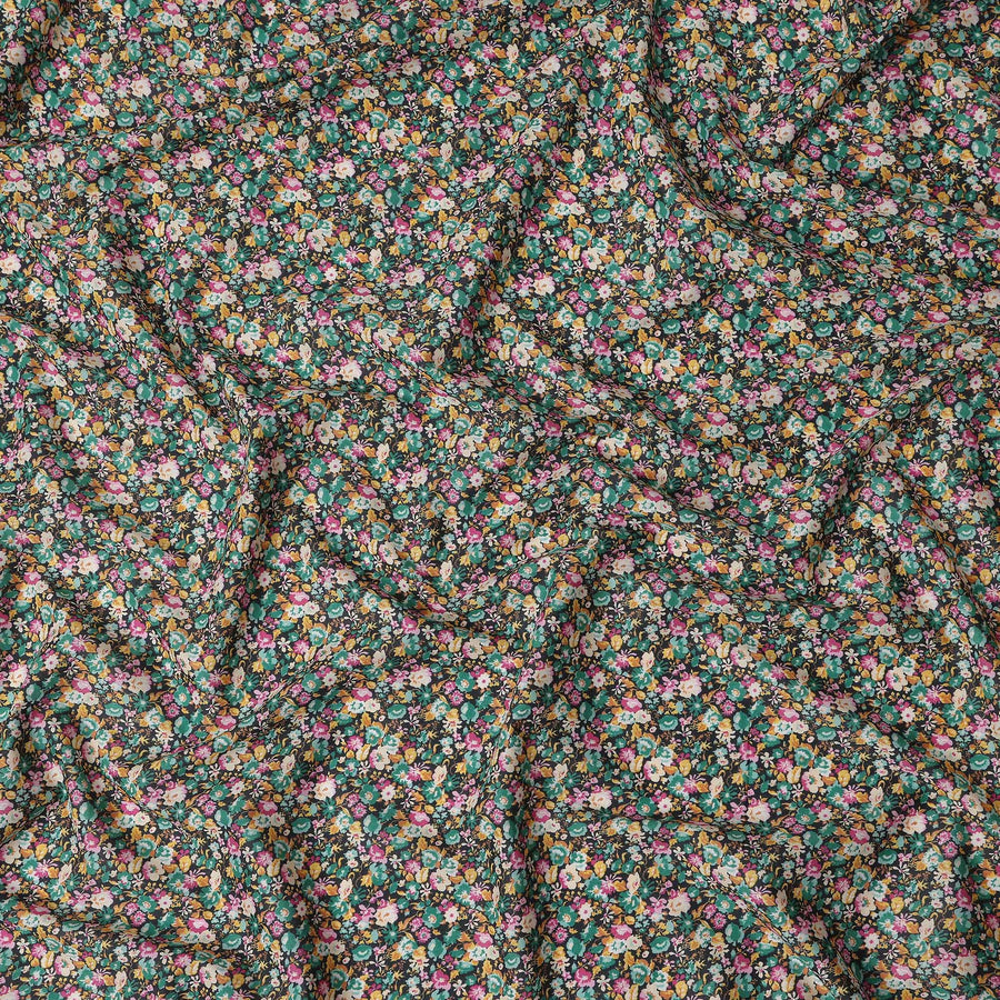 Emerald Multicolor Floral Cotton Lawn - Regal Fabrics