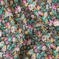 Emerald Multicolor Floral Cotton Lawn - Regal Fabrics