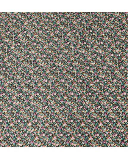 Emerald Multicolor Floral Cotton Lawn - Regal Fabrics