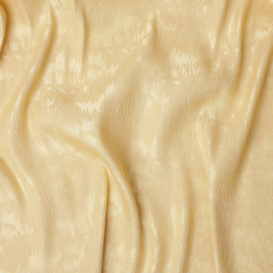 قماش حرير توسار أصفر فاتح مزخرف مع فيسكوز، 110 سم، الهند - D25372