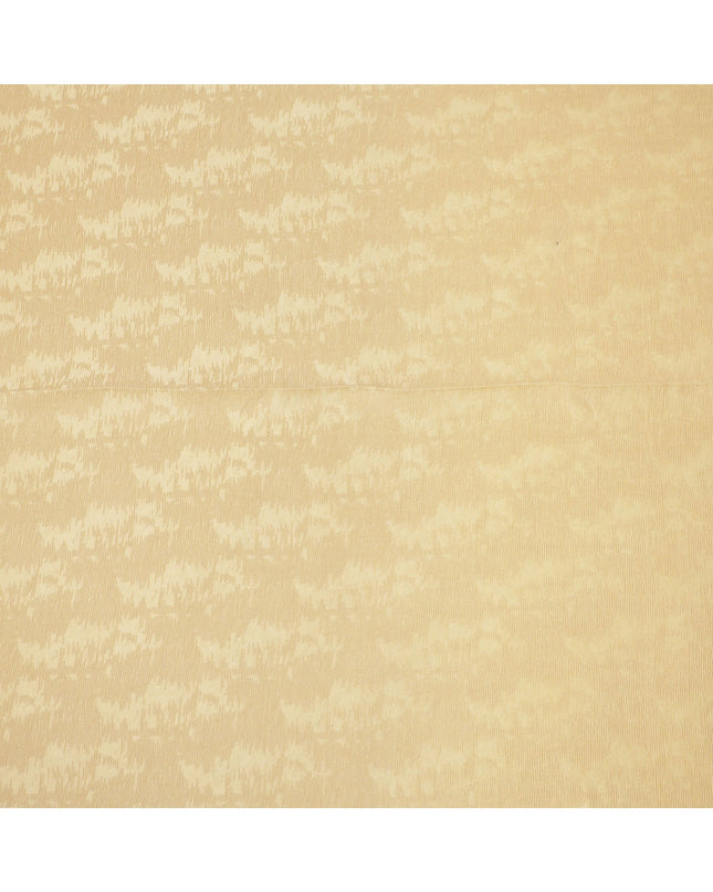 Pastel Yellow Textured Tussar Silk Fabric with Viscose, 110 Cms, India-D25372