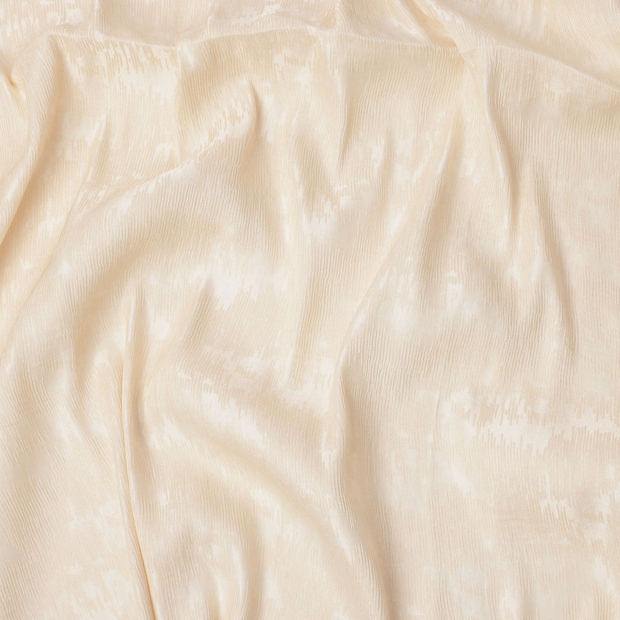 قماش حرير توسار عاجي الملمس مع فيسكوز، 110 سم، الهند - D25371