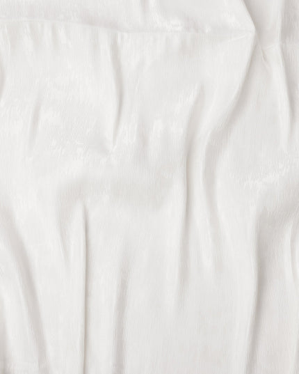 قماش حرير توسار أبيض منسوج مع فيسكوز، 110 سم، الهند - D25373