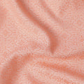 Peach Floral Motif Self Design Synthetic Cotton Fabric, 140 Cms, India-D25378