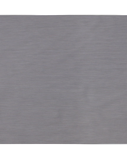 قماش قمصان إيطالي من القطن بنسبة 100%، أبيض مع خطوط رفيعة سوداء، 150 سم، إيطاليا - D25155