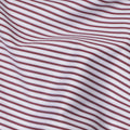 White with Maroon Stripes 100% Cotton Italian Shirting Fabric, 150 Cms, Italy-D25153