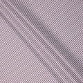 White with Maroon Stripes 100% Cotton Italian Shirting Fabric, 150 Cms, Italy-D25153