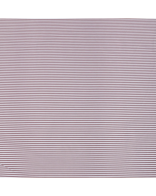 White with Maroon Stripes 100% Cotton Italian Shirting Fabric, 150 Cms, Italy-D25153