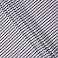White with Black Horizontal Stripes 100% Cotton Italian Shirting Fabric, 150 Cms, Italy-D25152