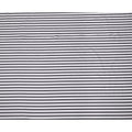 White with Black Horizontal Stripes 100% Cotton Italian Shirting Fabric, 150 Cms, Italy-D25152