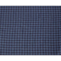 قماش كتان إيطالي فاخر بنقشة مربعات أزرق داكن، 150 سم، إيطاليا - D25408